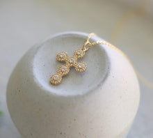 Load image into Gallery viewer, Pave crystal cross pendant necklace Limited Edition