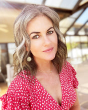 Load image into Gallery viewer, Fern dangle disc earrings