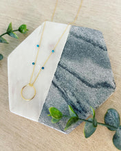 Load image into Gallery viewer, Full Circle minimalist turquoise necklace