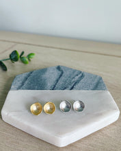 Load image into Gallery viewer, Hammered disc post earrings