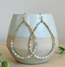 Load image into Gallery viewer, Sea Splash weightless amazonite teardrop dangles