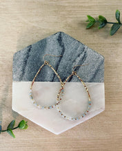 Load image into Gallery viewer, Sea Splash weightless amazonite teardrop dangles