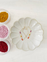 Load image into Gallery viewer, Ember weightless glass gold filled miyuki beaded hoops
