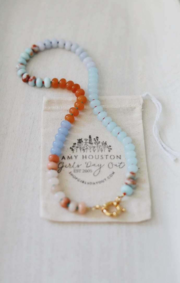 September Sunrise // rondelle gemstone necklace