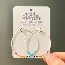 Load image into Gallery viewer, Nani beaded miyuki glass hoops
