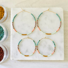 Load image into Gallery viewer, Phoenix glass bead hoops
