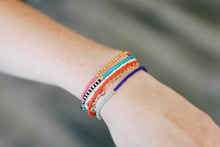 Load image into Gallery viewer, Color Pop Dainty layering czech glass stretch bracelet

