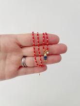 Load image into Gallery viewer, Rio Bleu // fish pendant miyuki beaded glass necklace
