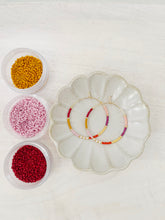 Load image into Gallery viewer, Ember weightless glass gold filled miyuki beaded hoops

