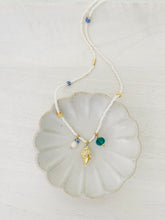 Load image into Gallery viewer, Conch Treasure // pendant beaded glass and gemstone necklace
