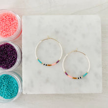 Load image into Gallery viewer, Nani beaded miyuki glass hoops
