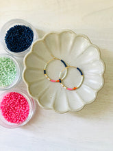 Load image into Gallery viewer, Nantucket weightless round glass bead hoops
