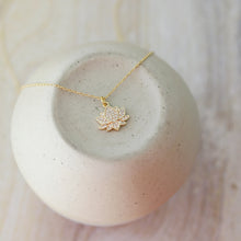 Load image into Gallery viewer, Transform // pave crystal lotus necklace
