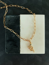 Load image into Gallery viewer, Strength and Grace // snake pendant oval cable chain necklace
