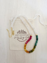 Load image into Gallery viewer, Secret Garden// tourmaline + white jade necklace
