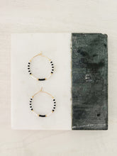 Load image into Gallery viewer, Dalmatian Coast  // weightless glass gold filled miyuki beaded hoops
