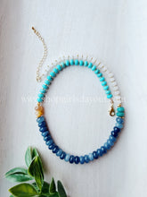 Load image into Gallery viewer, Blue Springs // rondelle gemstone necklace
