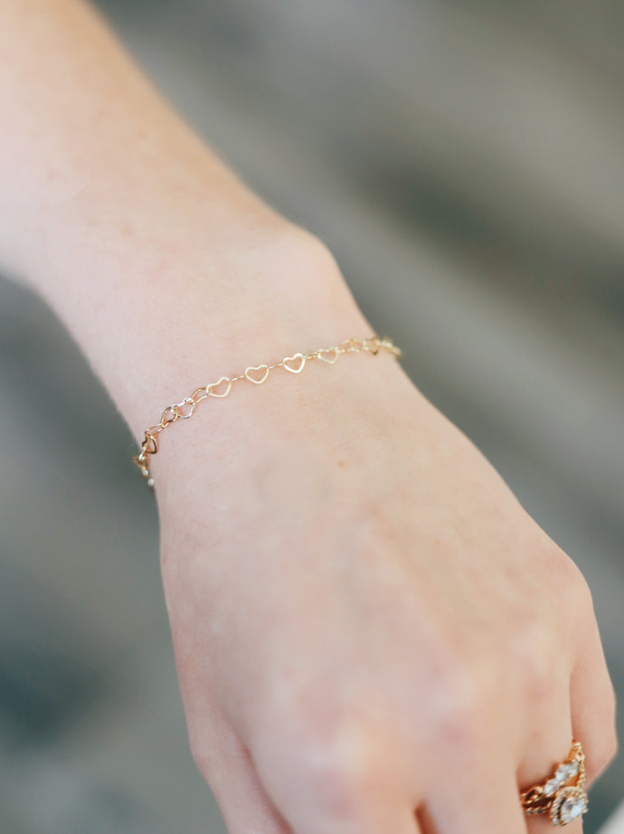 Surrounded in Love // inner locking heart chain necklace or bracelet