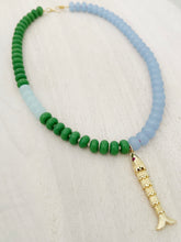 Load image into Gallery viewer, Coast to Coast // fish pendant beaded glass necklace
