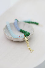 Load image into Gallery viewer, Lost at Sea // fish pendant beaded glass necklace
