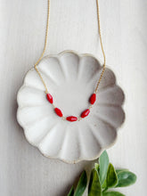 Load image into Gallery viewer, Red Currant // bicone glass necklace

