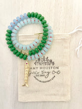 Load image into Gallery viewer, Lost at Sea // fish pendant beaded glass necklace
