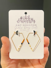 Load image into Gallery viewer, Caribou // weightless glass gold filled miyuki beaded hoops
