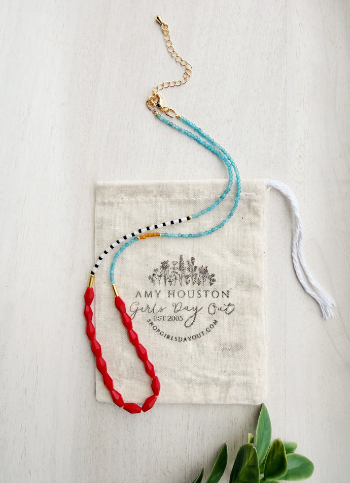 Bon Voyage// japanese miyuki bead and gemstone necklace