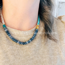 Load image into Gallery viewer, Blue Springs // rondelle gemstone necklace
