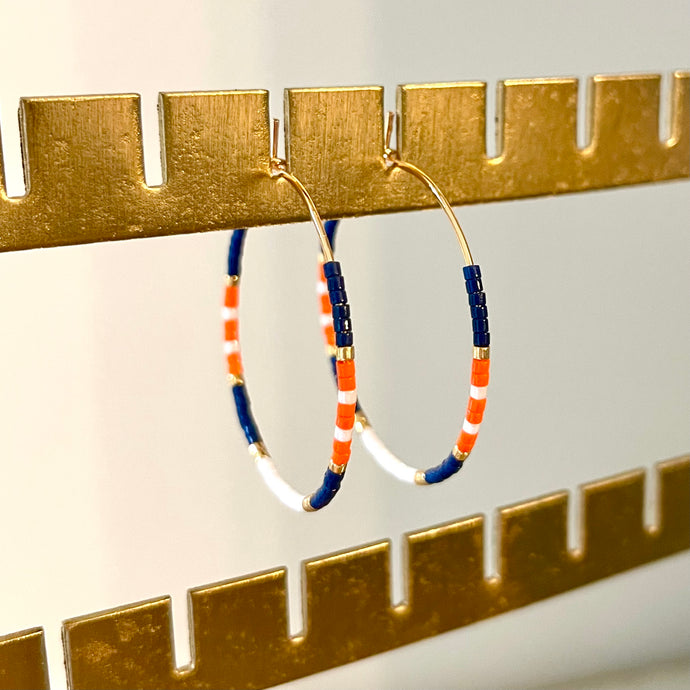 Cavalier Game Day hoop earrings or studs