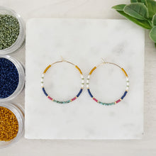 Load image into Gallery viewer, Wild Forage // weightless gold filled miyuki beaded hoops
