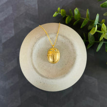 Load image into Gallery viewer, Scarab pendant necklace in two styles
