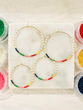 Load image into Gallery viewer, Candy Land weightless japanese miyuki glass hoops
