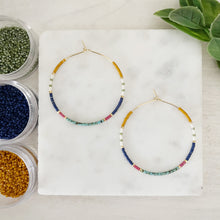 Load image into Gallery viewer, Wild Forage // weightless gold filled miyuki beaded hoops
