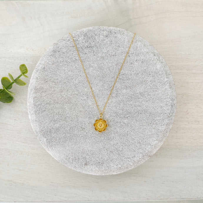 Renew Lotus pendant necklace