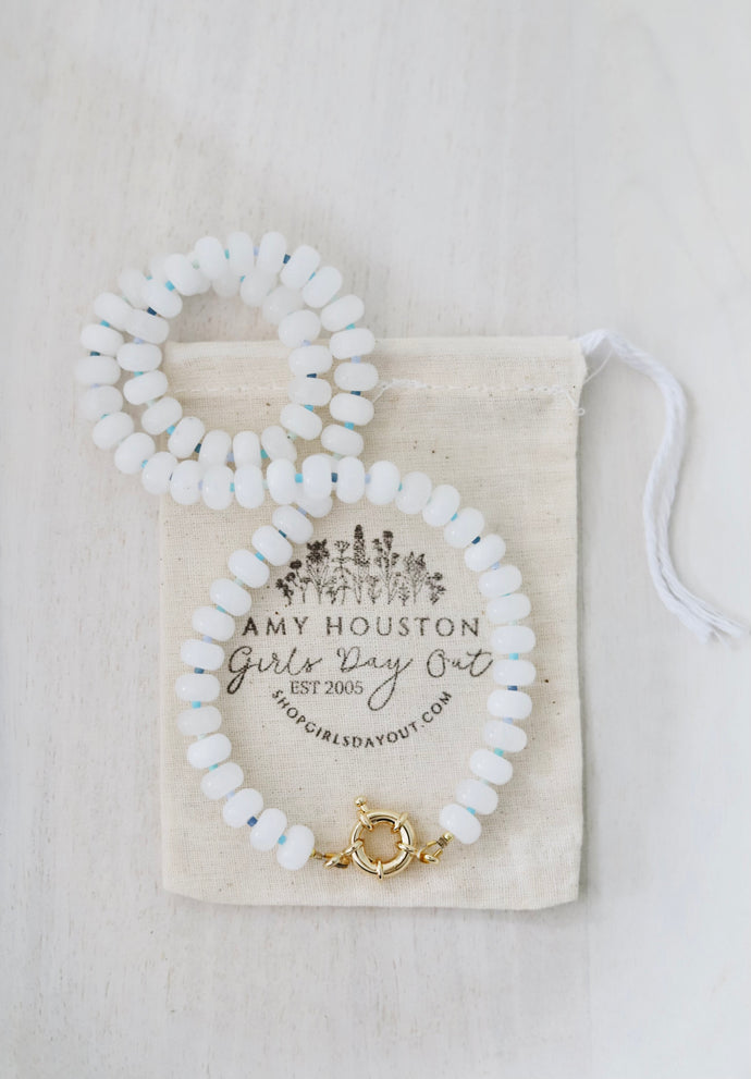 Head in the Clouds  // rondelle gemstone necklace