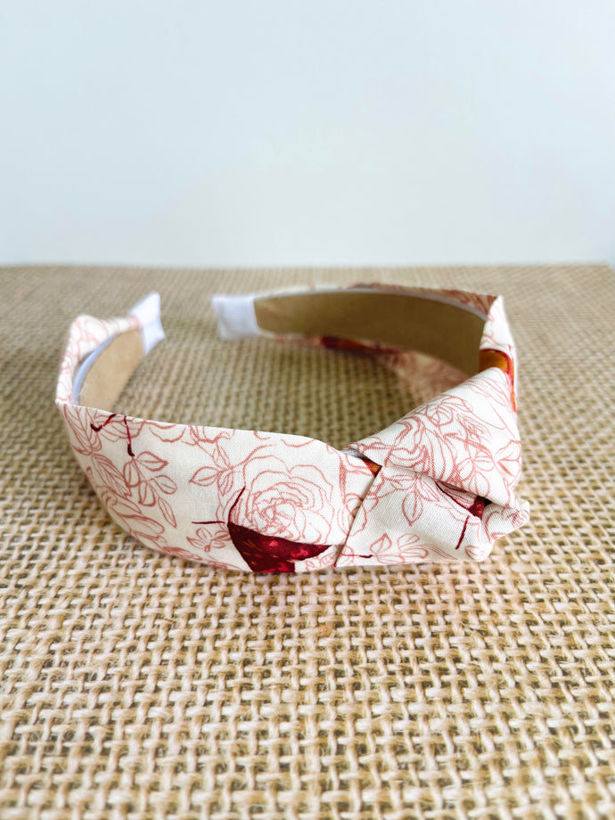 Cloak and Petal top knot headband