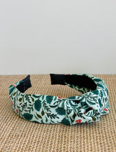 Load image into Gallery viewer, Mushroom Forest Emerald top knot headband
