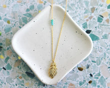 Load image into Gallery viewer, Take Flight feather pendant necklace
