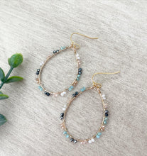 Load image into Gallery viewer, Graceful pastel wire wrapped dangles
