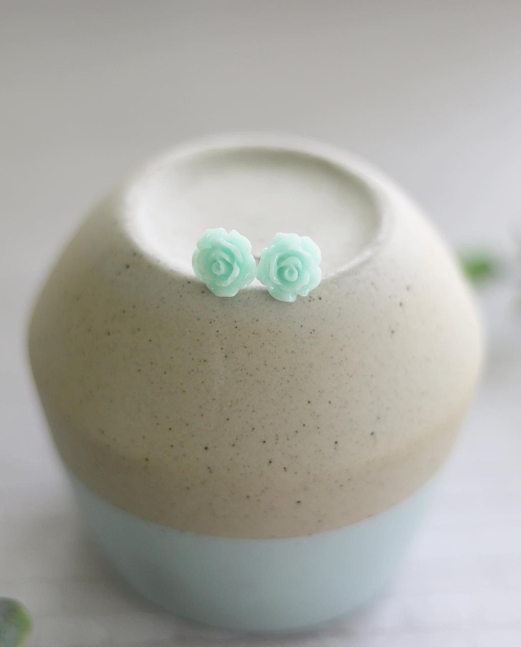 Fresh picked mint flower studs for Mommy & Me