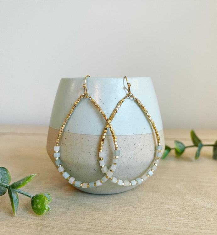 Sea Splash weightless amazonite teardrop dangles